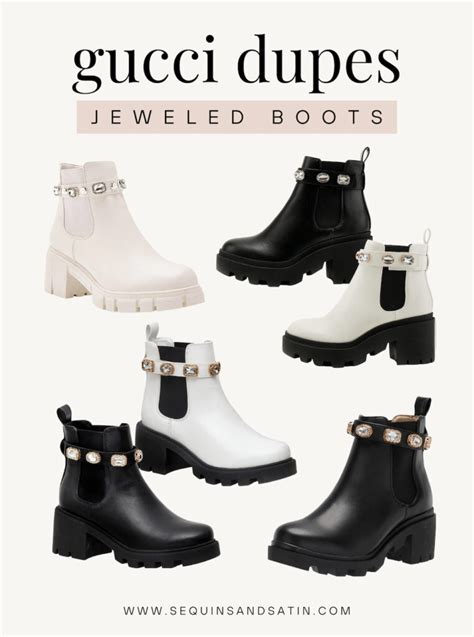 jeweled gucci boot dupes